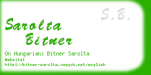 sarolta bitner business card